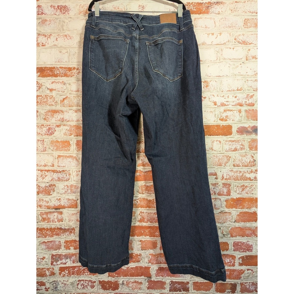 Judy Blue Wide Leg Jeans Womens 16W Dark Wash High Rise Stretch JB82642DK-CO-PL - Picture 2 of 8